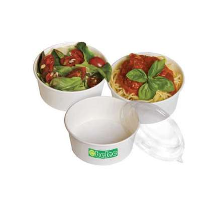 Plain Two Side PE Coated Paper Greens Salad Packing Bowl for Sale in Bulk